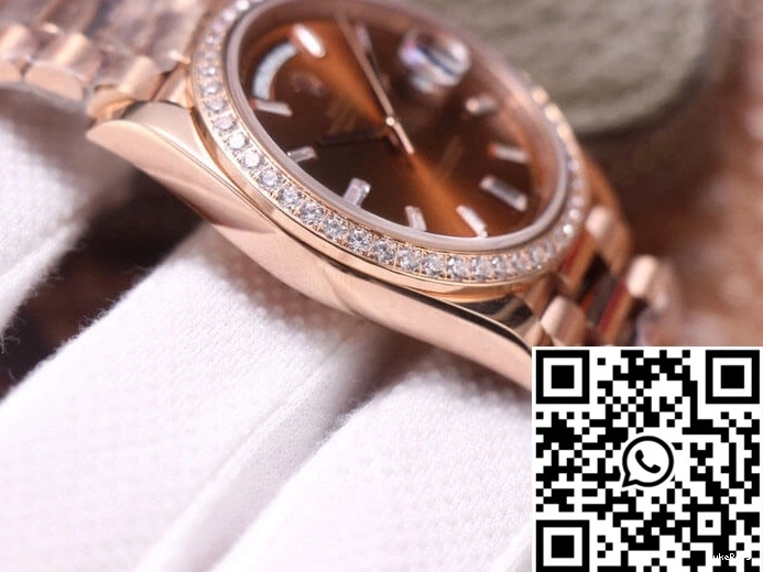 Rolex EW Diamond Factory Color Day-Date Chocolate M228345RBR-0006 Dial 1227